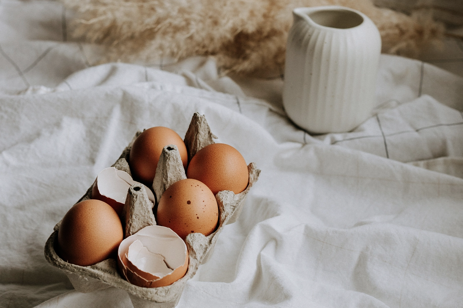 6 eggs in a carton